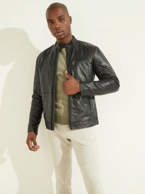 Chaqueta de cuero guess hombre online