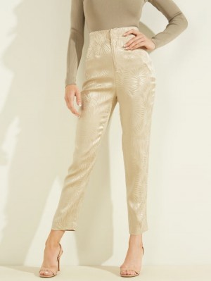 Pantalon Guess Veridiana Mujer Beige | Mexico-75680