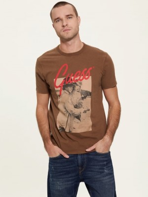 Playeras Guess Iconic Photo Tee Hombre Multicolor | Mexico-43796