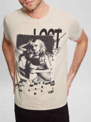 Playeras Guess Lost in Lust Tee Hombre Marrom | Mexico-81326
