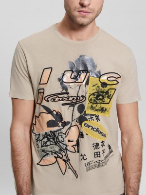 Playeras Guess Lucid Dreams Tee Hombre Multicolor | Mexico-35710