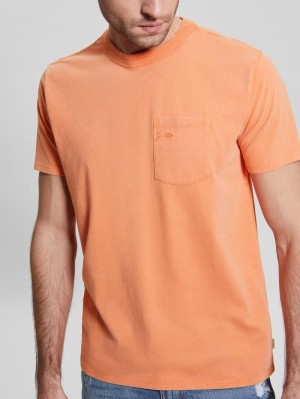 Playeras Guess Pocket Tee Hombre Coral Multicolor | Mexico-63154