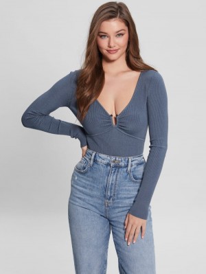 Tops Guess Nicole Sueter Mujer Azules | Mexico-79062